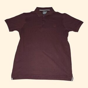 Vintage Richman Bros Collection Men Burgundy Polo Golf Shirt XL Embroidered Logo